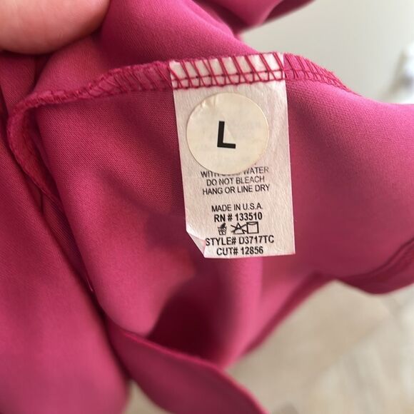 Sweet Claire Pink Above Knee Shirt Dress. Size Large - Picture 5 of 6